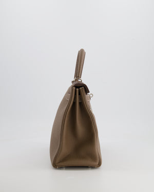 Hermès Kelly 28 Retourne Bag in Etoupe Togo Leather with Palladium Hardware
