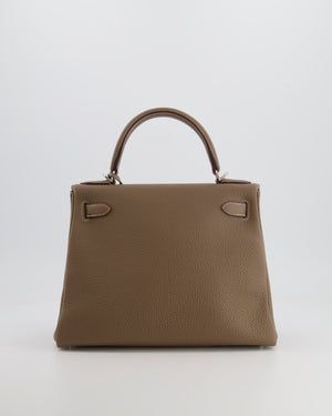 Hermès Kelly 28 Retourne Bag in Etoupe Togo Leather with Palladium Hardware