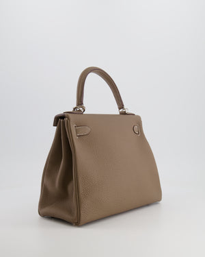 Hermès Kelly 28 Retourne Bag in Etoupe Togo Leather with Palladium Hardware