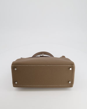 Hermès Kelly 28 Retourne Bag in Etoupe Togo Leather with Palladium Hardware