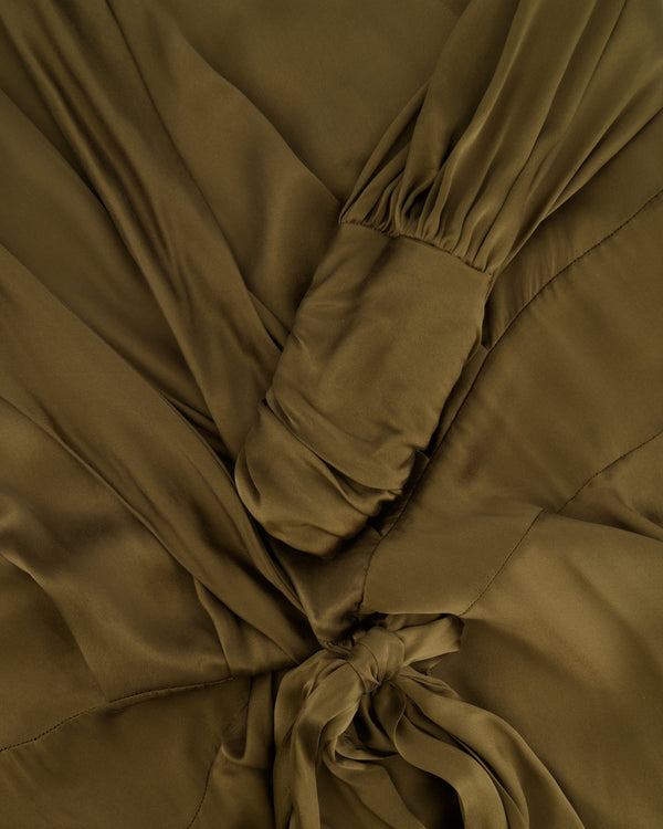 Zimmermann Olive Green Silk Wrap Mini Dress Size 3 (UK 14)