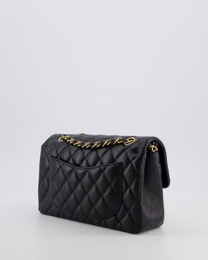 Chanel Black Small Classic Double Flap Bag in Lambskin Leather with Gold Hardware
