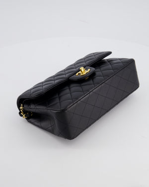 Chanel Black Small Classic Double Flap Bag in Lambskin Leather with Gold Hardware