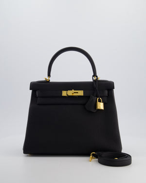 Hermès Kelly 28 Retourne Bag in Noir Togo Leather with Gold Hardware