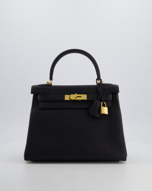 Hermès Kelly 28 Retourne Bag in Noir Togo Leather with Gold Hardware