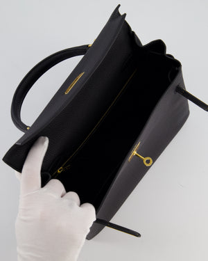 Hermès Kelly 28 Retourne Bag in Noir Togo Leather with Gold Hardware