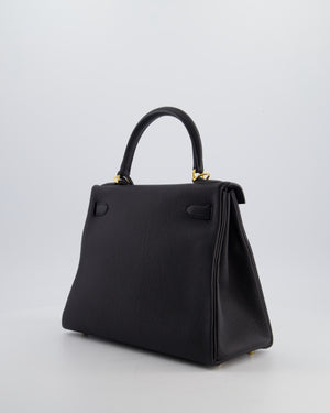 Hermès Kelly 28 Retourne Bag in Noir Togo Leather with Gold Hardware