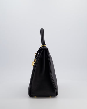 Hermès Kelly 28 Retourne Bag in Noir Togo Leather with Gold Hardware