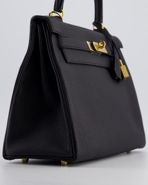 Hermès Kelly 28 Retourne Bag in Noir Togo Leather with Gold Hardware