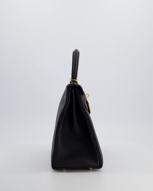 Hermès Kelly 28 Retourne Bag in Noir Togo Leather with Gold Hardware