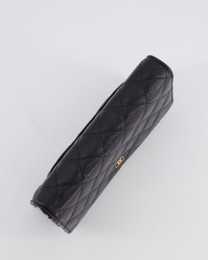 Chanel Black Wallet on Chain Bag in Caviar Leather with Gold Hardware