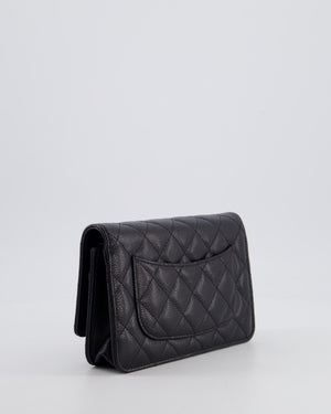 Chanel Black Wallet on Chain Bag in Caviar Leather with Gold Hardware