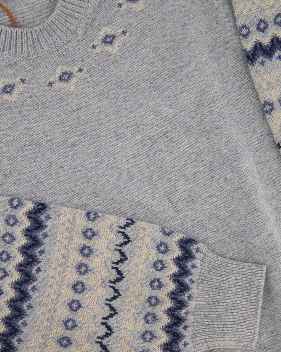 Loro Piana Light Blue Alpe Pile Crew Neck Cashmere Jumper Size M (UK 10)