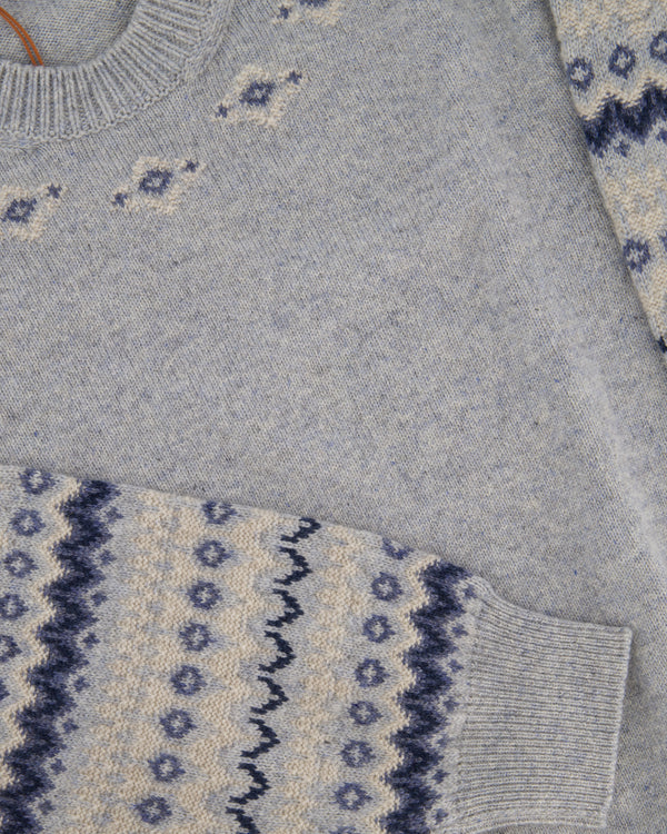 Loro Piana Light Blue Alpe Pile Crew Neck Cashmere Jumper Size M (UK 10)