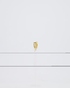 Chanel 93P Vintage Gold CC Logo Twisted Clip On Earrings