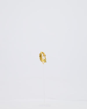 Chanel Coco Mark Vintage CC Textured Clip-On Earrings