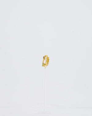 Chanel Coco Mark Vintage CC Textured Clip-On Earrings