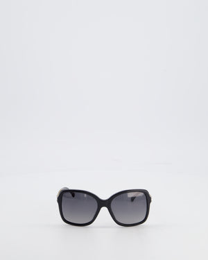 Chanel Crystal Baguette Polarized Square Sunglasses 5308-B in Black