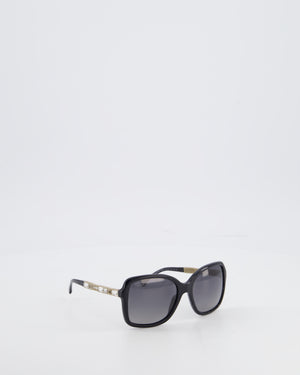 Chanel Crystal Baguette Polarized Square Sunglasses 5308-B in Black