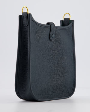 Hermès Mini Evelyne 16 Bag in Vert Cypress Maurice Leather with Gold Hardware