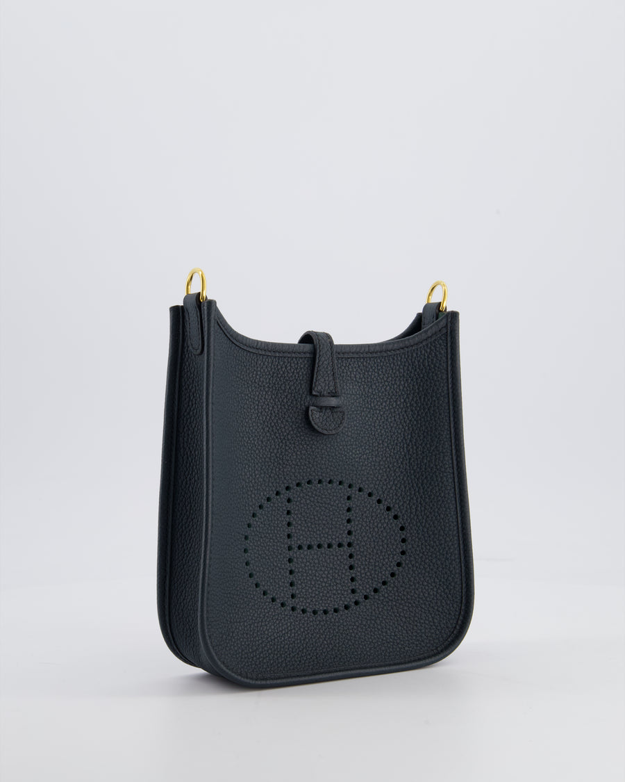 Hermès Mini Evelyne 16 Bag in Vert Cypress Maurice Leather with Gold Hardware