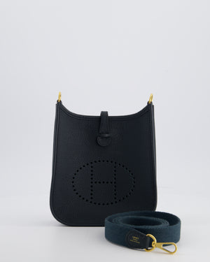 Hermès Mini Evelyne 16 Bag in Vert Cypress Maurice Leather with Gold Hardware