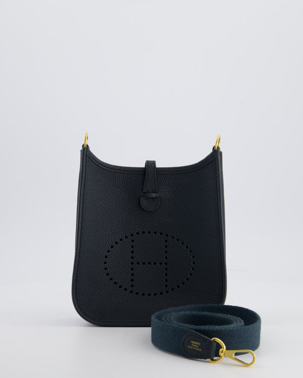 Hermès Mini Evelyne 16 Bag in Vert Cypress Maurice Leather with Gold Hardware