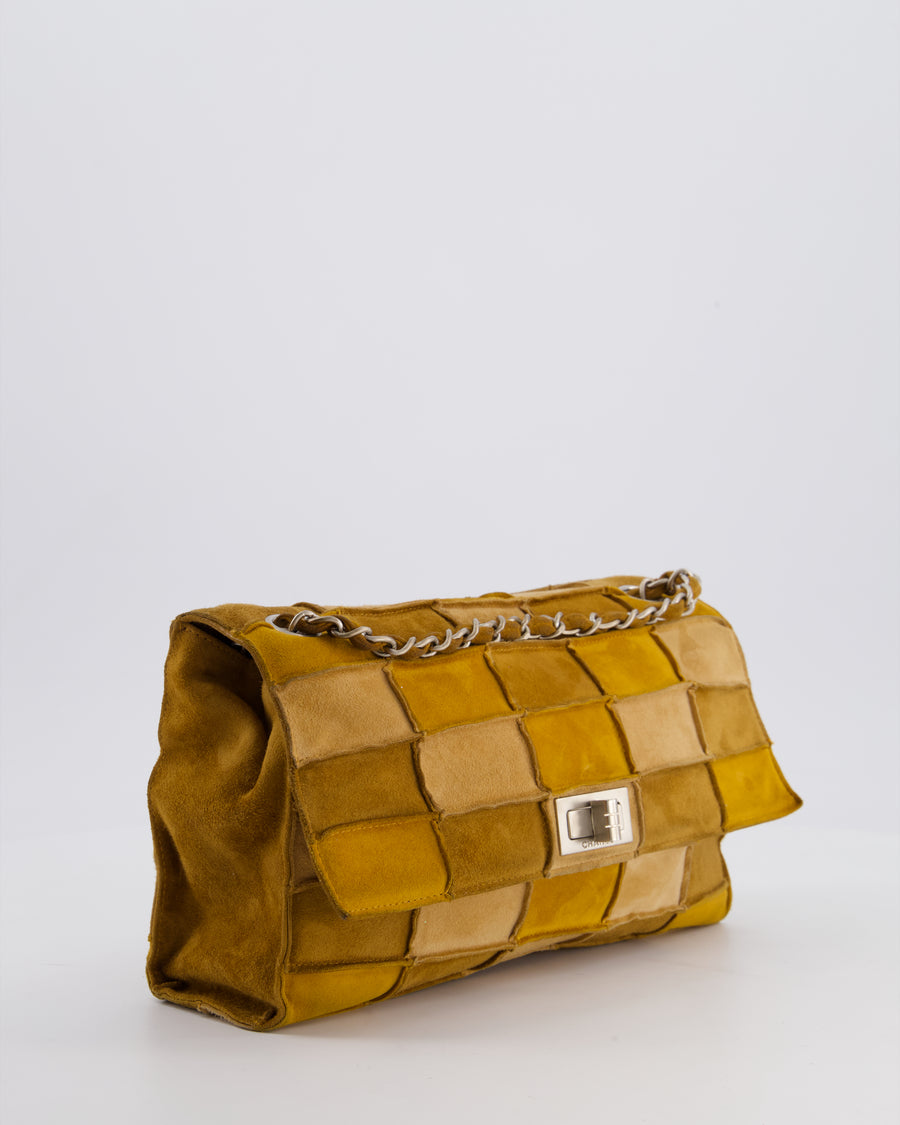 *HOT* Chanel Vintage 2.55 Reissue Suede Patchwork Bag with Brushed Silver Hardware