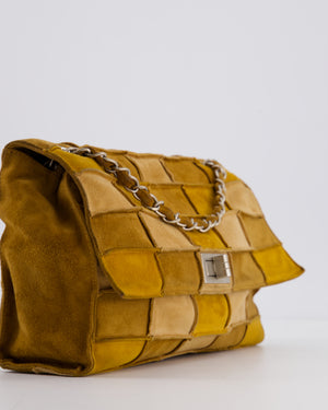 *HOT* Chanel Vintage 2.55 Reissue Suede Patchwork Bag with Brushed Silver Hardware