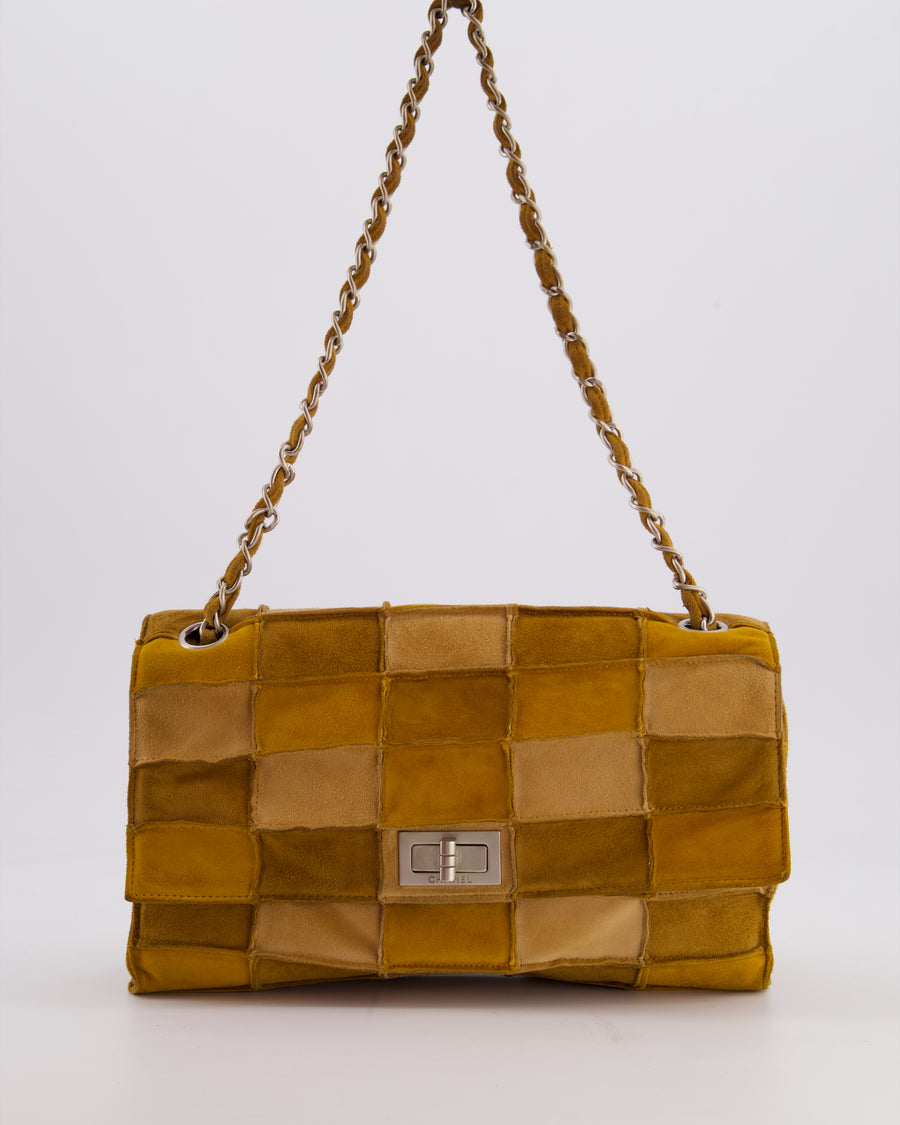 *HOT* Chanel Vintage 2.55 Reissue Suede Patchwork Bag with Brushed Silver Hardware