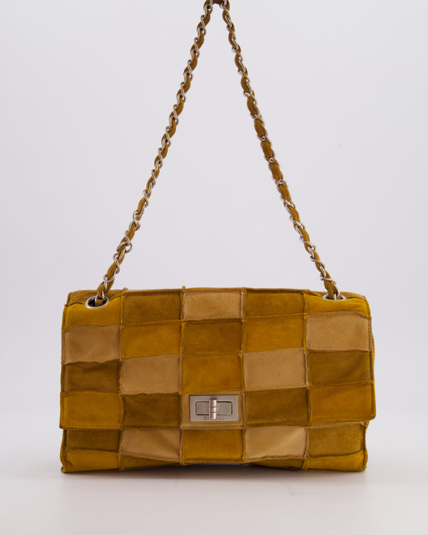 *HOT* Chanel Vintage 2.55 Reissue Suede Patchwork Bag with Brushed Silver Hardware