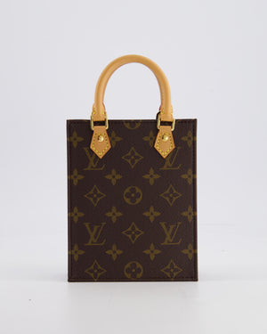 Louis Vuitton Petit Sac Plat Crossbody Bag in Brown Monogram Canvas with Gold Hardware RRP £1420