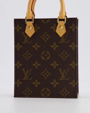 Louis Vuitton Petit Sac Plat Crossbody Bag in Brown Monogram Canvas with Gold Hardware RRP £1420
