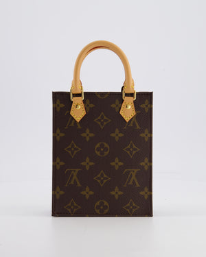 Louis Vuitton Petit Sac Plat Crossbody Bag in Brown Monogram Canvas with Gold Hardware RRP £1420