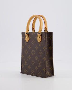 Louis Vuitton Petit Sac Plat Crossbody Bag in Brown Monogram Canvas with Gold Hardware RRP £1420