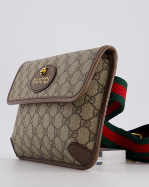 Gucci Brown Monogram Canvas Neo Vintage GG Supreme Belt Bag with Gold Hardware