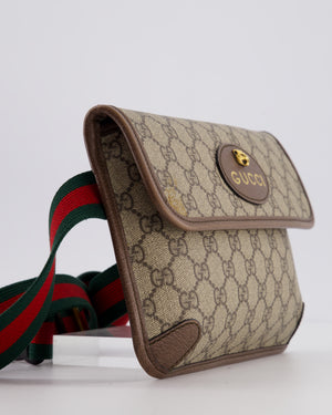 Gucci Brown Monogram Canvas Neo Vintage GG Supreme Belt Bag with Gold Hardware