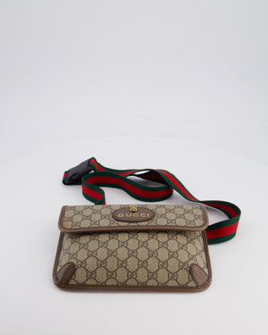 Gucci Brown Monogram Canvas Neo Vintage GG Supreme Belt Bag with Gold Hardware