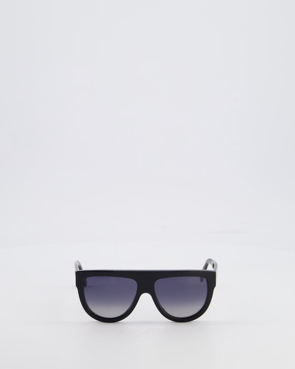 Celine Black Flat Top Aviator CL4001IN 58 Sunglasses