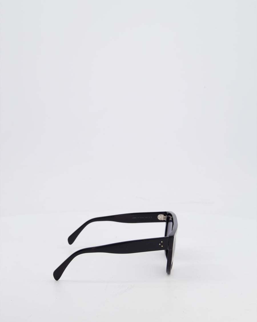 Celine Black Flat Top Aviator CL4001IN 58 Sunglasses