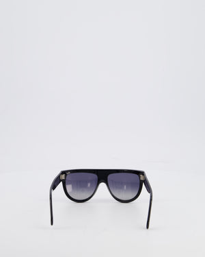Celine Black Flat Top Aviator CL4001IN 58 Sunglasses