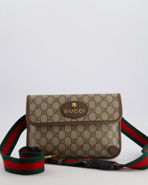 Gucci Brown Monogram Canvas Neo Vintage GG Supreme Belt Bag with Gold Hardware