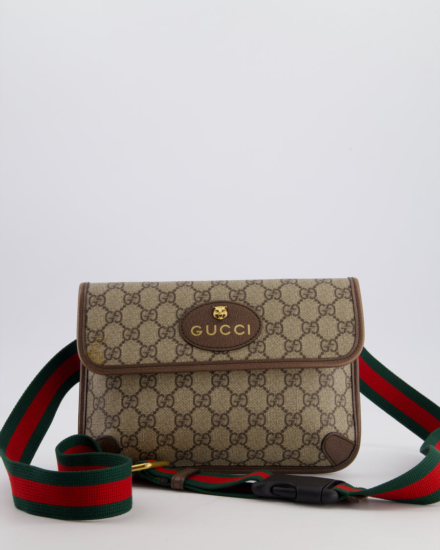 Gucci Brown Monogram Canvas Neo Vintage GG Supreme Belt Bag with Gold Hardware