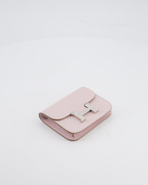 *FIRE PRICE* Hermès Constance Slim Belt Wallet Bag in Mauve Pale Evercolor Leather with Palladium Hardware