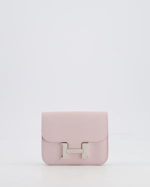 *FIRE PRICE* Hermès Constance Slim Belt Wallet Bag in Mauve Pale Evercolor Leather with Palladium Hardware