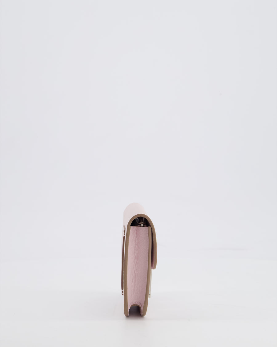 *FIRE PRICE* Hermès Constance Slim Belt Wallet Bag in Mauve Pale Evercolor Leather with Palladium Hardware