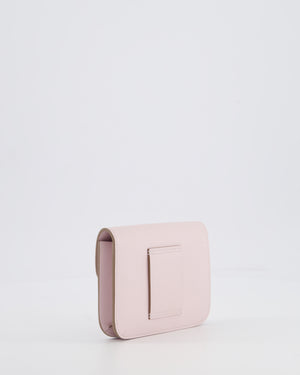 *FIRE PRICE* Hermès Constance Slim Belt Wallet Bag in Mauve Pale Evercolor Leather with Palladium Hardware