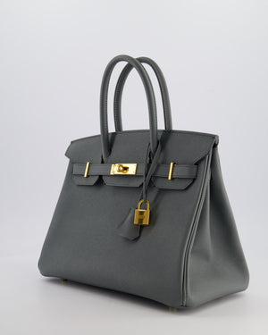 Hermès Birkin 30 Retourne Bag in Vert Amande Epsom Leather with Gold Hardware