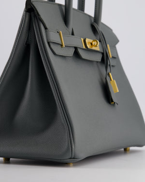 Hermès Birkin 30 Retourne Bag in Vert Amande Epsom Leather with Gold Hardware