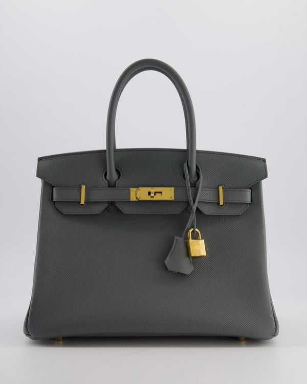 Hermès Birkin 30 Retourne Bag in Vert Amande Epsom Leather with Gold Hardware